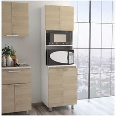 VENTITAS HOME - Repostero de Cocina Newton Blanco y Rovere