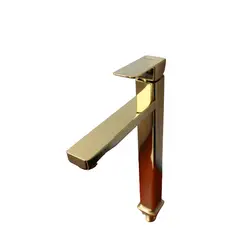 GENERICO - Caño 30 cm Cuadrado Oro Brillante
