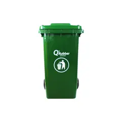 QRUBBER - Tacho de plástico (HDPE) 240 litros verde