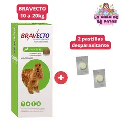 BRAVECTO - Antiparasitario Perros 10-20 Kg Tableta Masticable