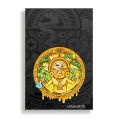 KUSTOMIT - Cuadro Decorativo Aluminio 20x30 - Disco De Oro