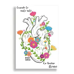 KUSTOMIT - Cuadro Decorativo Aluminio 20x30 - Cuando lo malo sale lo bueno