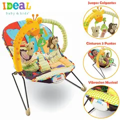 IDEAL - Mecedora para Bebes Musical y Vibrador Jirafa