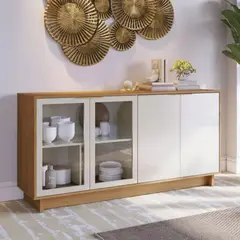 TU MESITA - Aparador Vajillero Moderno Willy 160cm Blanco