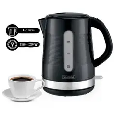 WHITELINE - Hervidor Eléctrico de 1.7 litros 1707 Negro