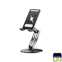GENERICO - Soporte de acero holder 360° doble articulacion para celular - Gris