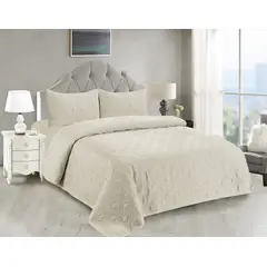 CASATEX - CUBRECAMA COLOR ENTERO DE 1.5 PLAZAS 100 % ALGODÓN