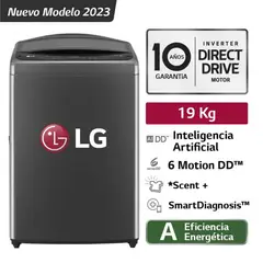 LG - Lavadora 19 Kg Carga Superior Smart Inverter con TurboDrum WT19BPB Negro Claro