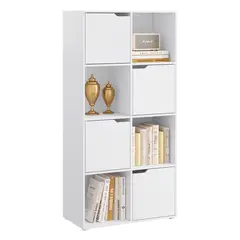 AMUEBLE - Librero organizador SIHUAS blanco tiendas melamina 18mm