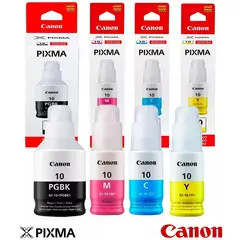 CANON - Tinta Gi-10 Cmybk 4 Botellas Alto Rendimiento