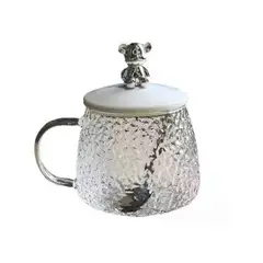 INSPIRA - Taza de vidrio con diseño oso de dibujos animados