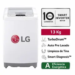 LG - Lavadora WT13WPBK 13 Kg Smart Motion Carga Superior Blanco
