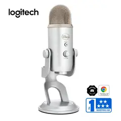 BLUE - Micrófono Profecional Condensador USB Yeti Gris blanco - Logitech
