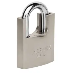 HERMEX - Candado de Hierro 40 mm con coraza, llave Anti-ganzúa