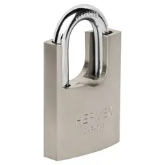 HERMEX - Candado de Hierro 50 mm con coraza, llave Anti-ganzúa