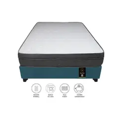 BARAKA HOME - Cama Turin 2 Plz + 2 almohadas - Cobalto