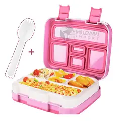 GENERICO - Lonchera Táper para Niñas Sin Derrames libre de BPA color Rosado