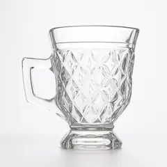 INSPIRA MARKET - Set x6 Taza Vidrio Labrado