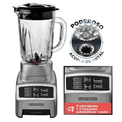 BLACK+DECKER - Licuadora 3 Vel Pulverix Digital Black 1.5L BL1840MS Black & Decker