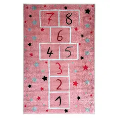 GENERICO - Alfombra Niños Juego Mundo Rosa 120 x 180cm