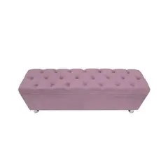 BARAKA HOME - Baúl Capitoneado Bunn 1 Plz - Rosado