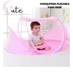 GENERICO - MOSQUITERO PLEGABLE ROSADO PARA BEBÉ
