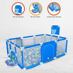 CUZKA - Corral de Juegos Desarmable 5 en 1 «PLAYPEN» Light Blue