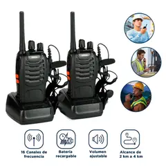 SEISA - Walkie talkie Radio pack 2 unid portatil transmisor receptor 3KM