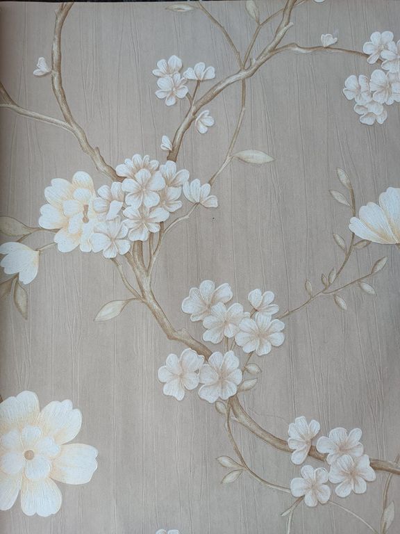 PAPEL TAPIZ FLORAL 0.53 X 10 M PARA PARED