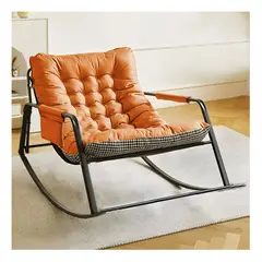 GENERICO - Silla Sillón Mecedora Reposera Terraza Playera Hogar Naranja