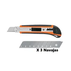 TRUPER - Cuchilla Cutter 18 mm Profesional Alma Metálica y Grip, 16977