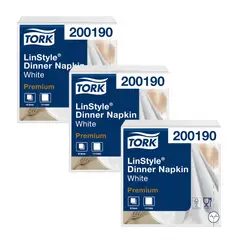 TORK - Servilleta Tipo Tela Linstyle Blanca 3 paq x 50un