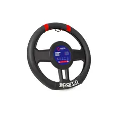SPARCO - FUNDA DE TIMON DEPORTIVO CON DETALLE ROJO