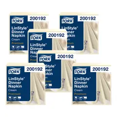 TORK - Servilleta Tipo Tela Linstyle Crema 6 paq x 50un