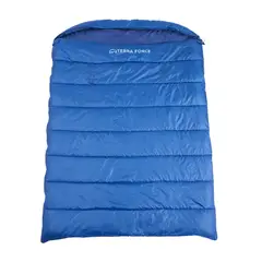 TERRA FORCE - Saco de Dormir Doble Clima Calido - Azul