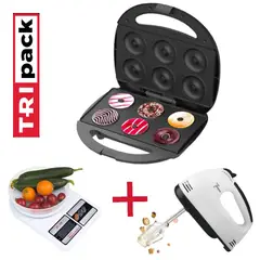 OEM - Tripack Repostero Máquina 6Donas + Batidora + Balanza Repostera.