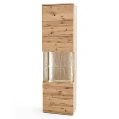 TU MESITA - Vitrina Alta shantal con Luz 1 puerta TU MESITA color Duna