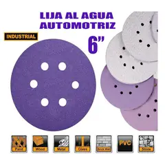 ORBITAL - LIJAS VELCRO 6 Pulgadas Grano 1200 X 50 und uso industrial