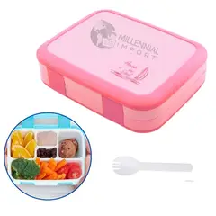 GENERICO - TAPER LONCHERA A PRUEBA DE FUGAS SIN BPA CON 5 DIVISIONES ROSADO