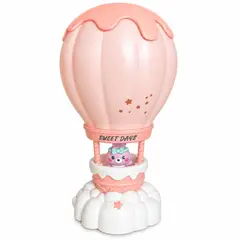 GENERICO - Lámpara Inalámbrica Globo Aerostático Conejo 20 cm - Rosado