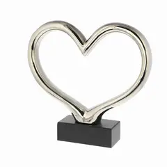 GENERICO - Escultura Corazon Plateado