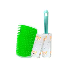GENERICO - Masajeador de pared Verde + Rodillo Quita Pelusas