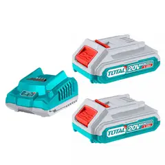 TOTAL TOOLS - Combo 2 baterias 20v 2ah + cargador Total