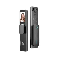 GENERICO - CERRADURA SMART CON APERTURA DE HUELLA y CÁMARA COLOR GRIS