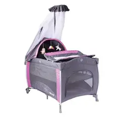 EBABY - Cuna Corral Aluminio NOA 780 Con Tul - Rosado