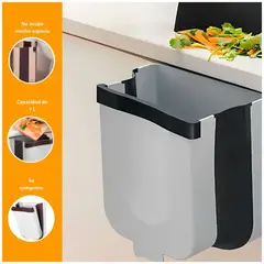 GENERICO - TACHO BASURERO PLEGABLE PLOMO