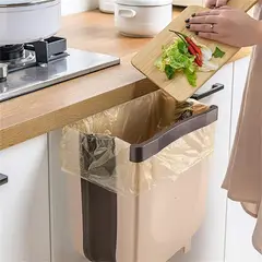 GENERICO - TACHO BASURERO PLEGABLE BEIGE