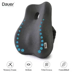 DAUER - Cojín Lumbar Respaldar Viscoelástico Diseño 3D Espacial Ergonomico Neg