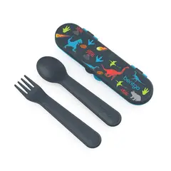 BENTGO - Set de Cubiertos Kids - Dinosaurios