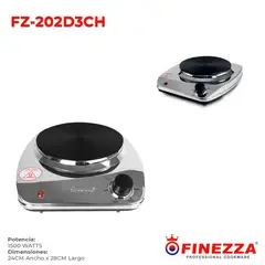 FINEZZA - Cocina Electrica 1 Hornilla 1500 wats